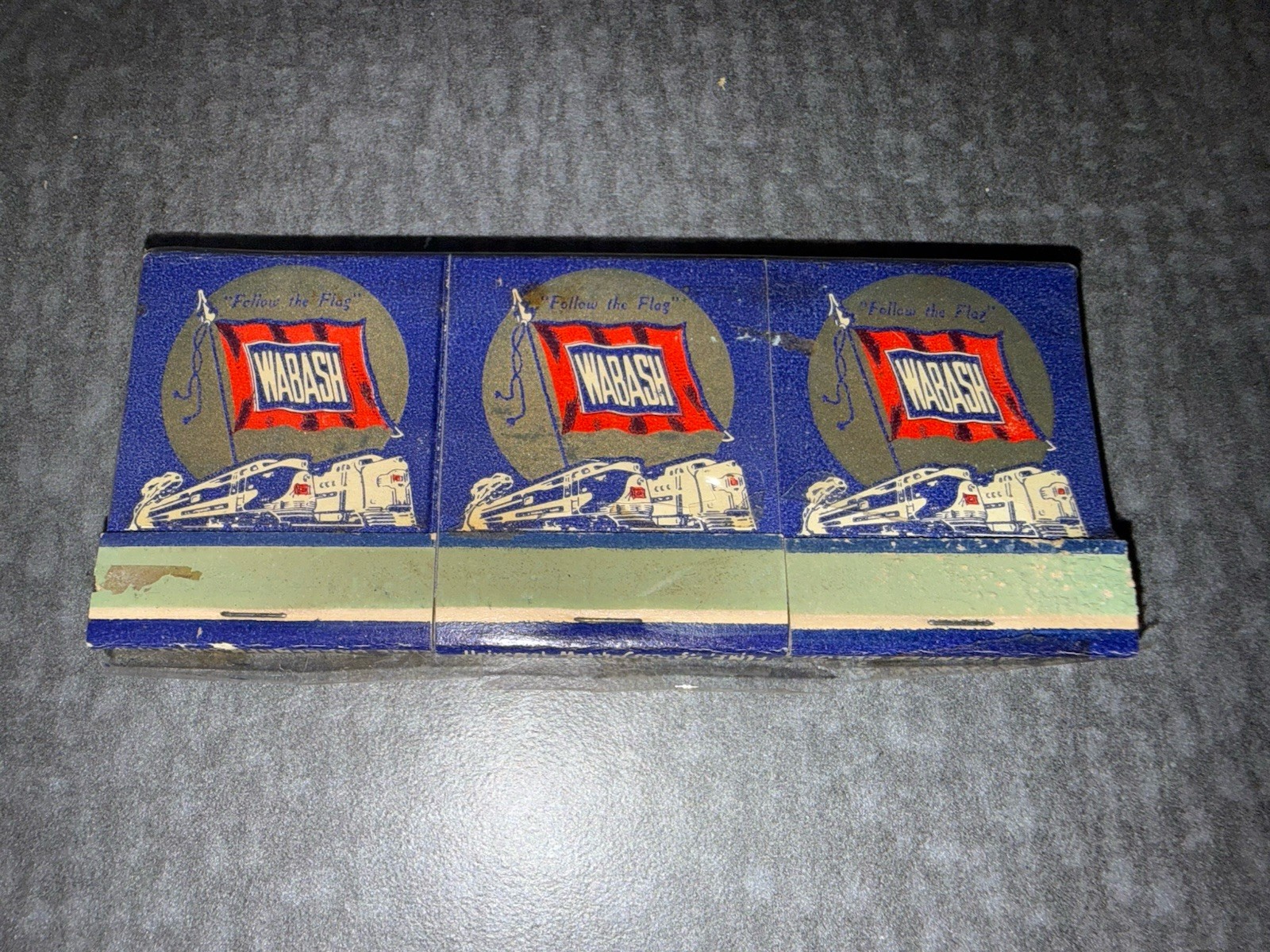 Wabash Railroad Passenger Freight Service Trains Matchbook 6pk New Advertising