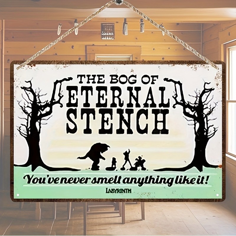 Labyrinth Movie Inspired Bog of Eternal Tin Metal Signs Home Décor 8x12