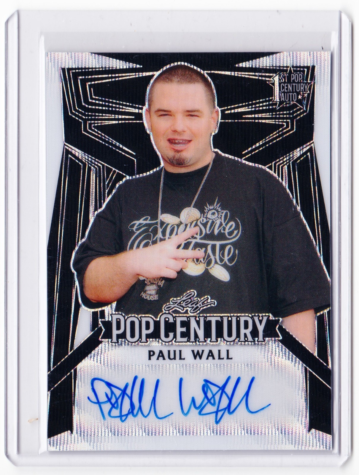 Paul Wall 2023 Leaf Metal Pop Century Autograph Card # /6  Houston Rapper Auto