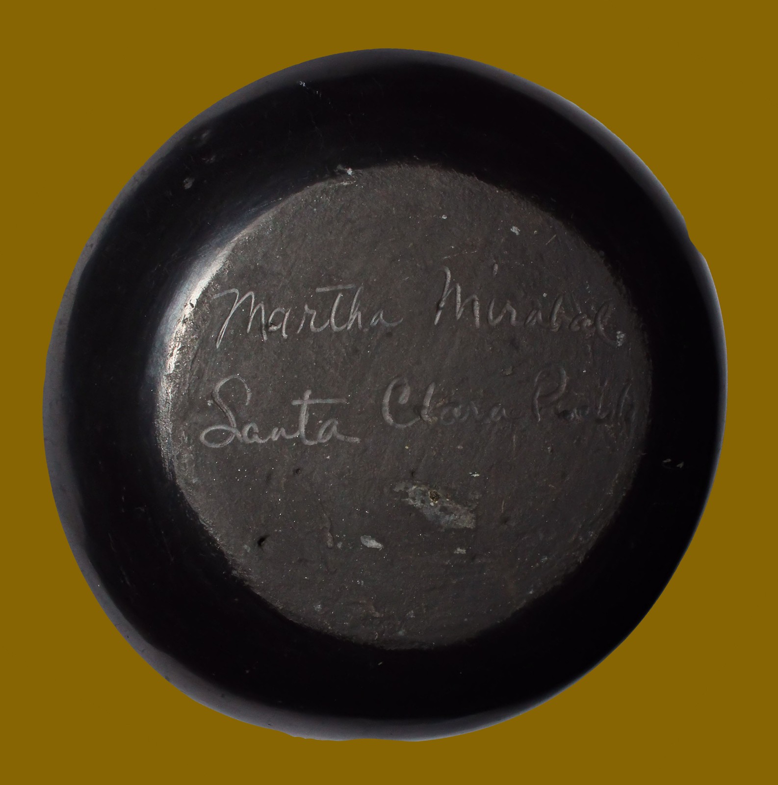 Vintage Santa Clara Pueblo Blackware Pottery Bowl Signed Martha Mirabal 1980s Vintage Santa Clara Pueblo Blackware Pottery Bowl Signed Martha Mirabal 1980s