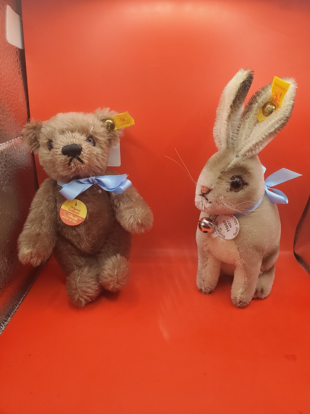 Plush Toy Steiff Miniaturen Rabbit  Hase 1927 and TEDDY BEAR 