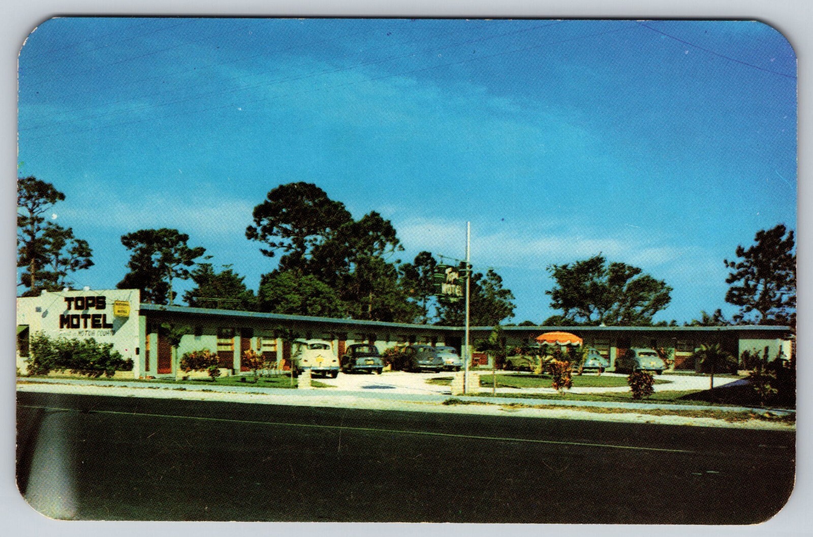 Postcard Tops Motel Tamiami Trail 3151 S W 8th St Miami Florida