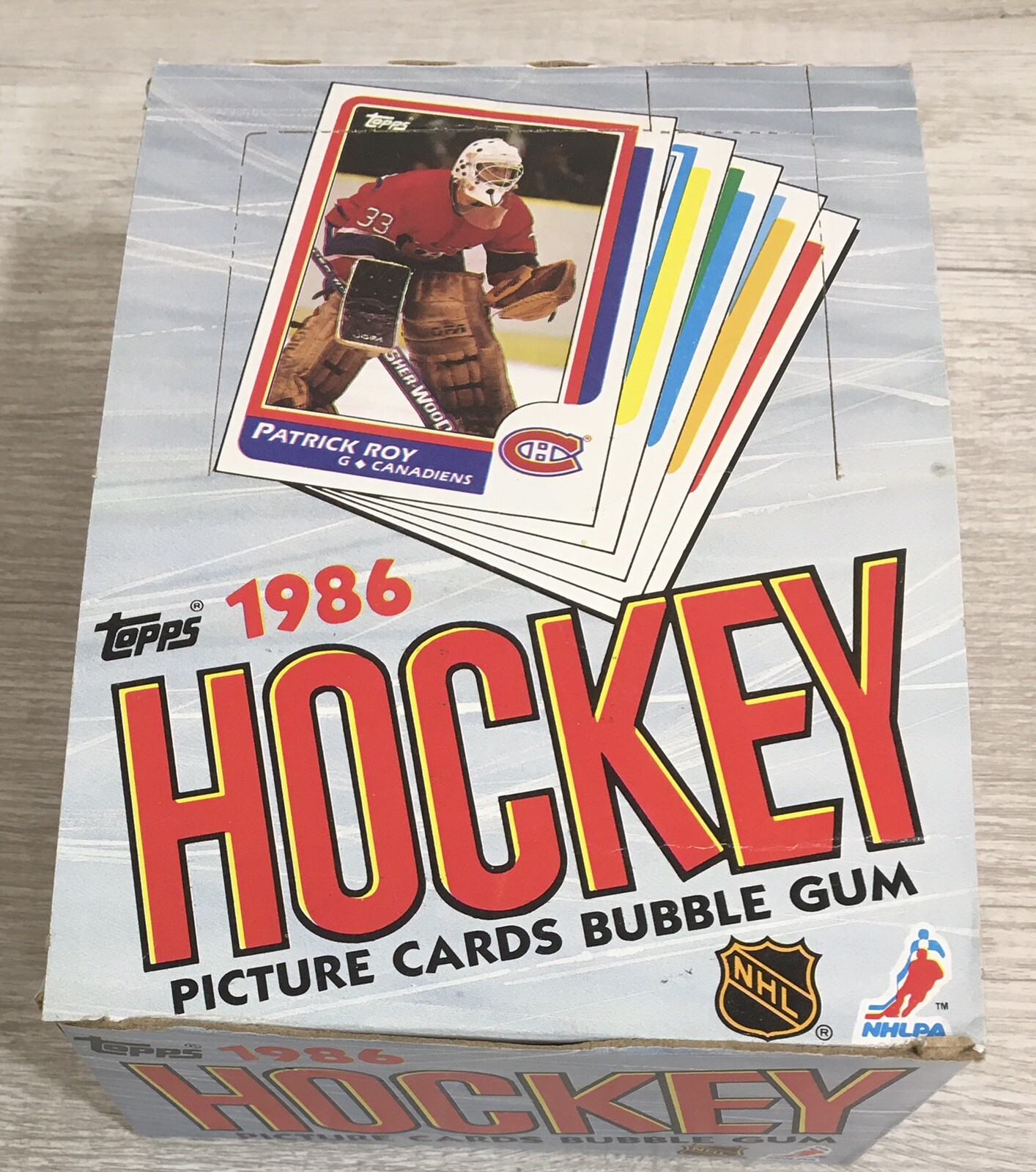 1986 Topps Empty Hockey Wax Box No Cards  Mario Lemieux G2U