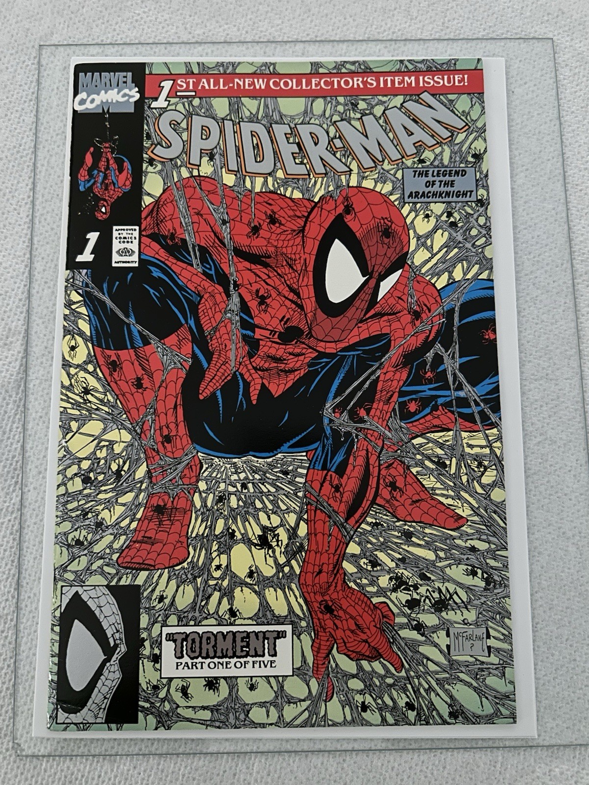 Spider-Man #1 (1990) NM Platinum Edition Cover Only 10K Run McFarlane