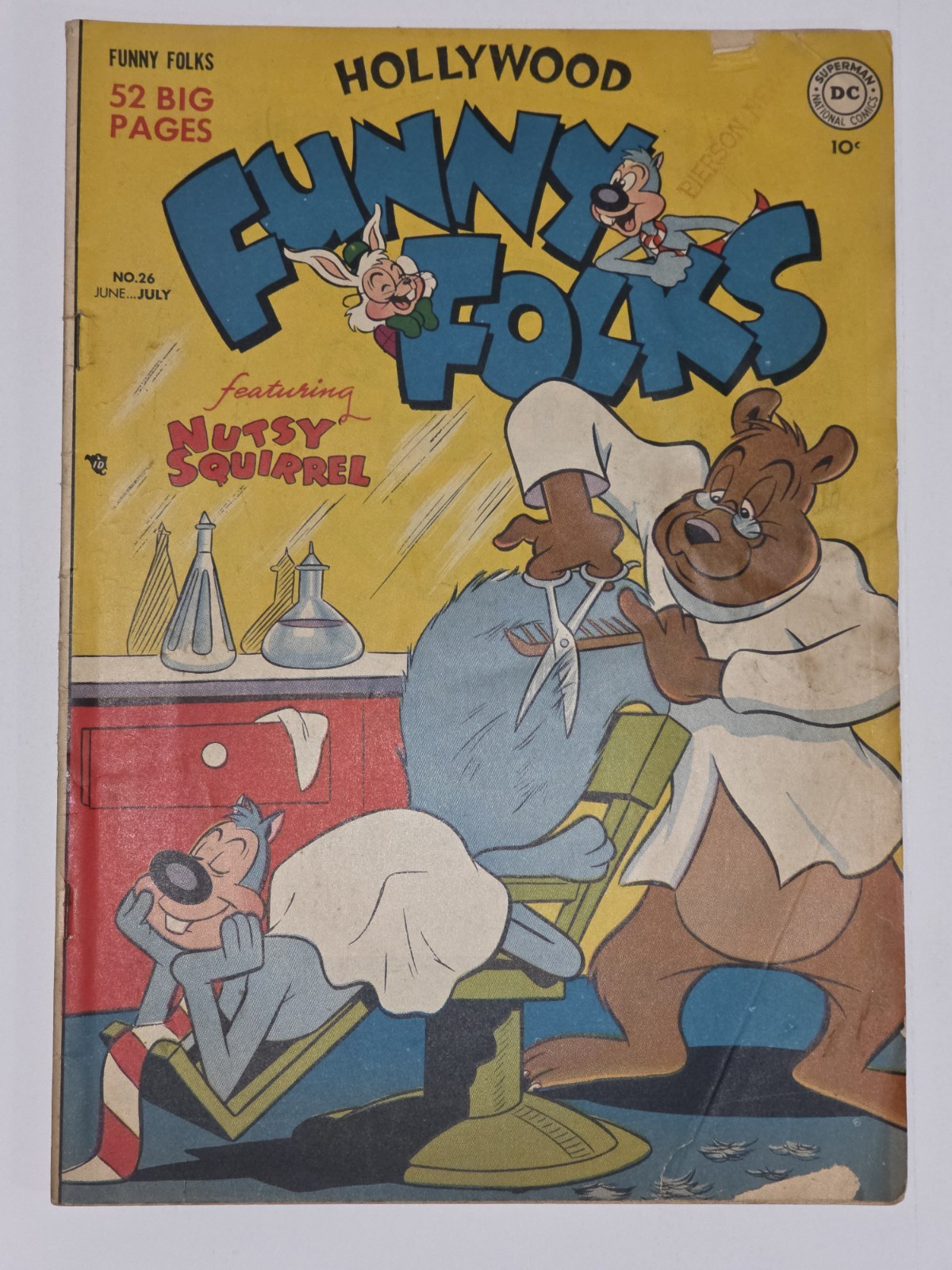 Funny Folks #26 VG Rube Grossman 1950 Nutty Squirrel, Pre-Code Golden Age 