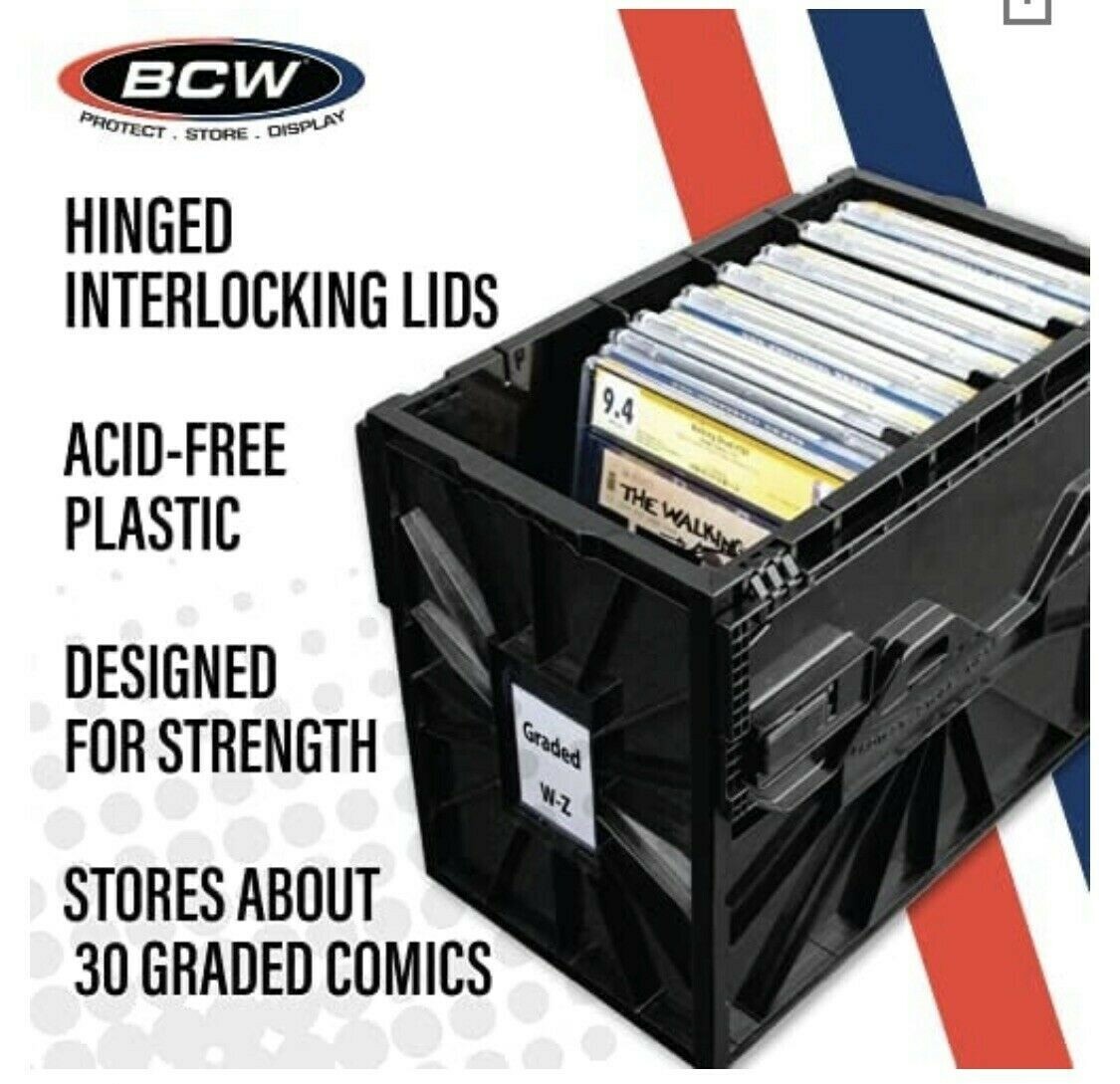 BCW Graded Certified Comic Book Storage Plastic Bin Stackable Box Heavy Duty CGC