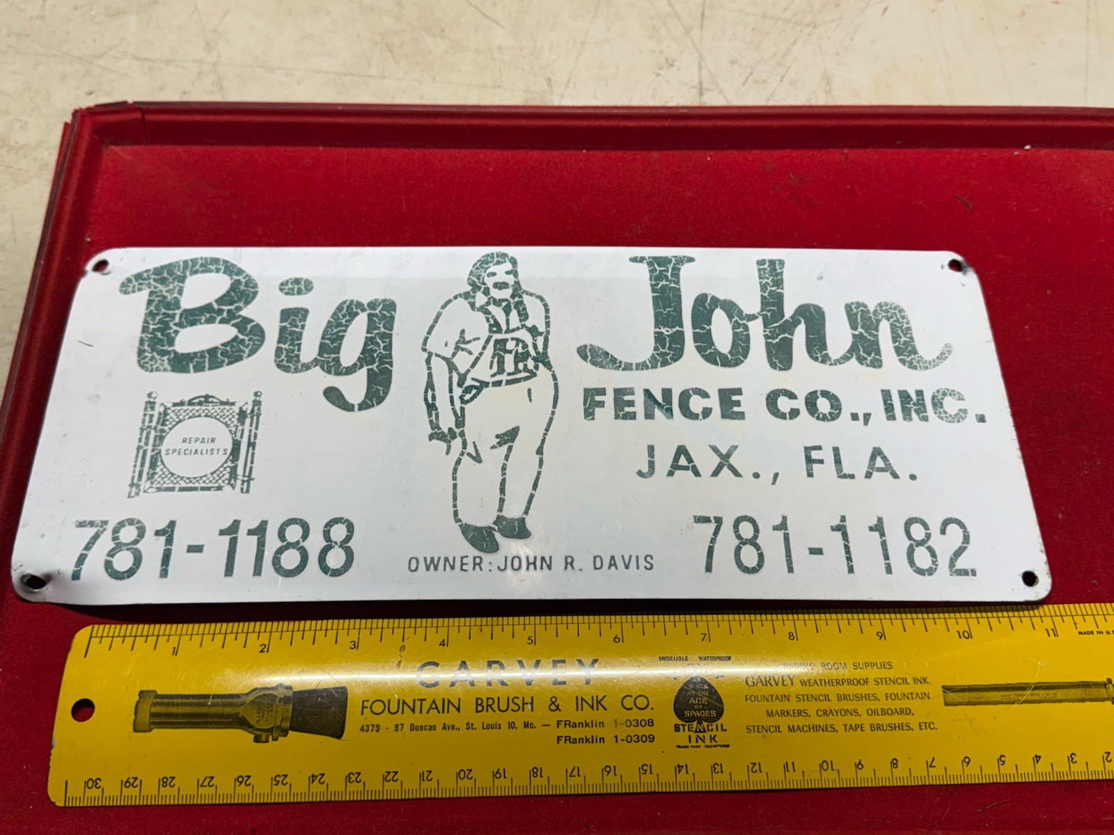 Big John Overalls Fence Co Sign Jacksonville Fl 