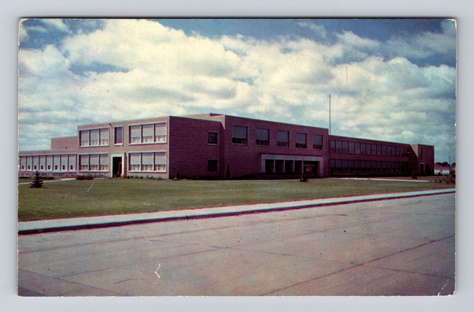 North Platte NE-Nebraska, New Junior High School, Antique, Vintage Postcard