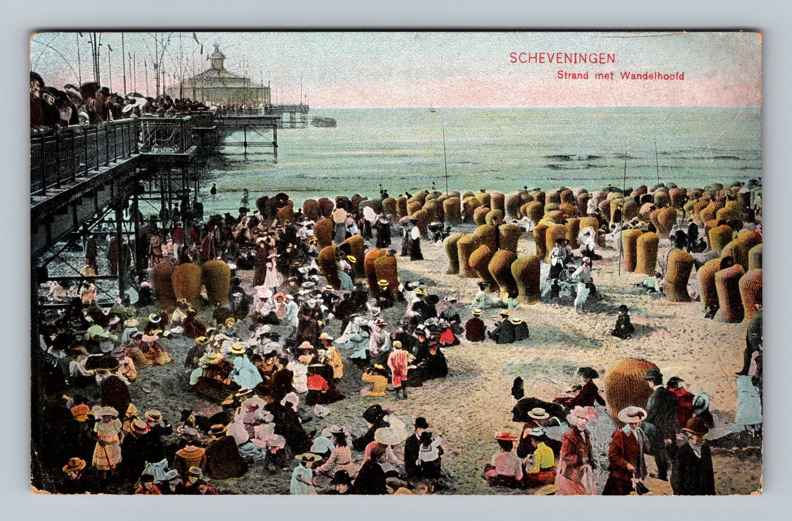 Netherlands- Scheveningen Beach With Promenade Pier Old Postal Vintage Postcard Netherlands- Scheveningen Beach With Promenade Pier Old Postal Vintage Postcard