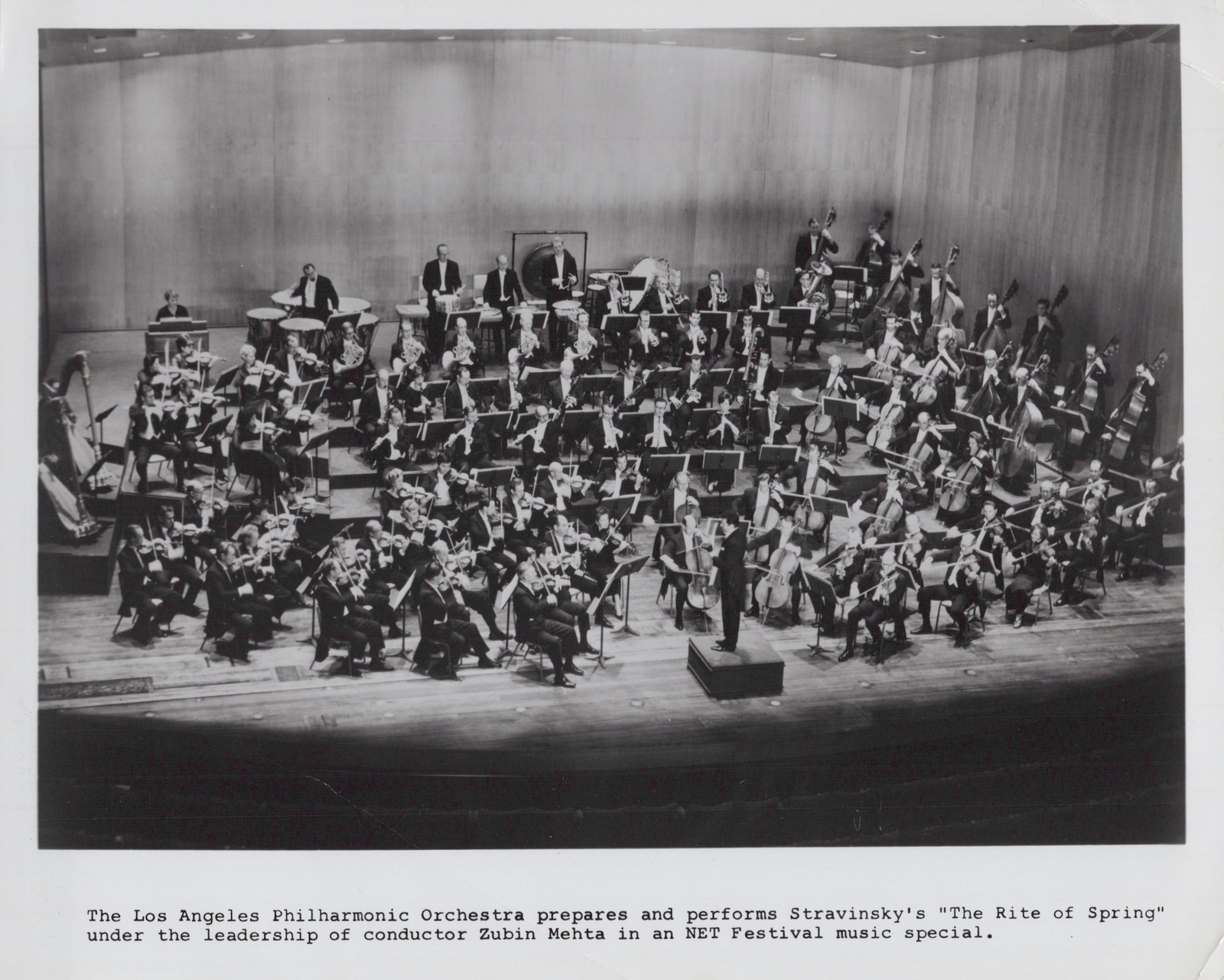 PBS 1960s Los Angeles Philharmonic Orchestra Stravinsky Rite Mehta Press Photo