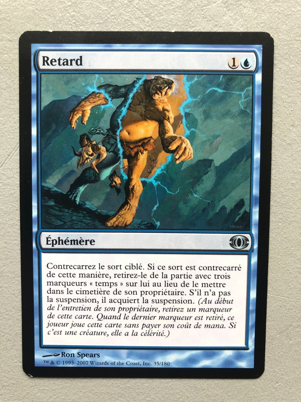 Mtg Carte Magic Future Sight Delay Retard French LP (A)