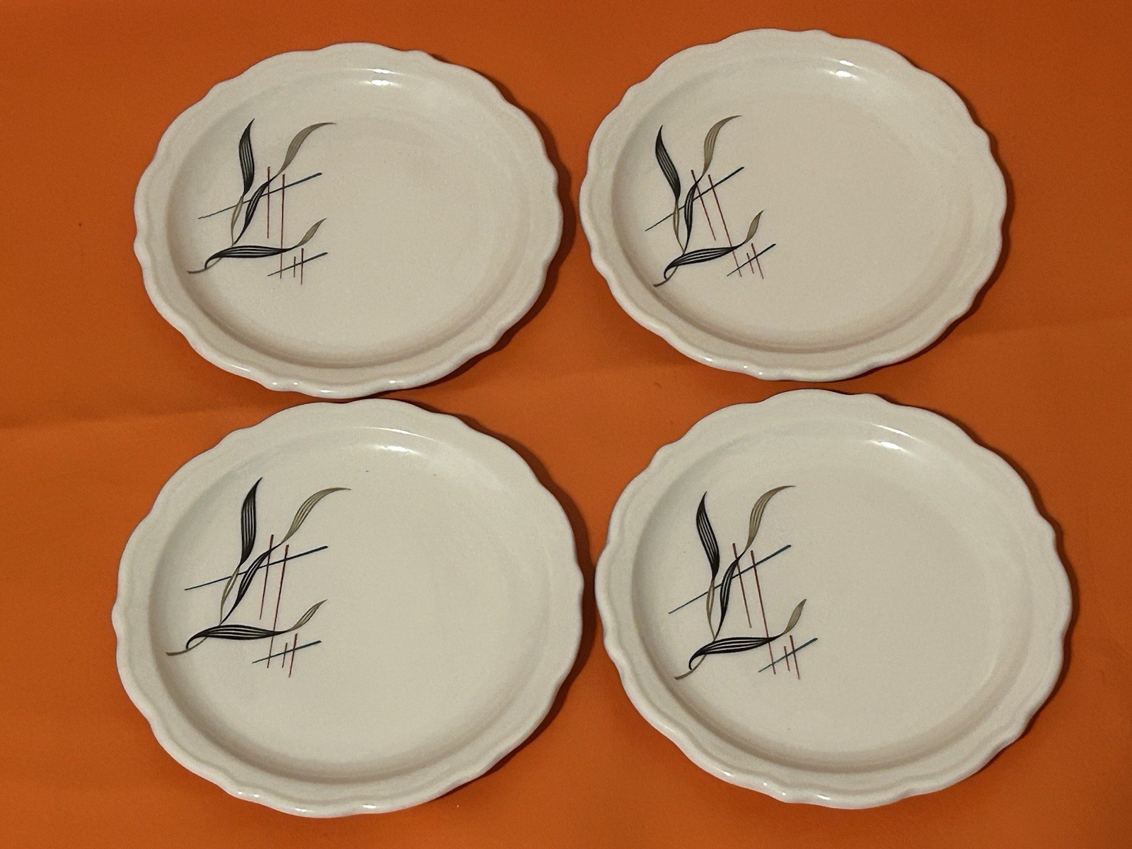Syracuse China ACCENT PATTERN Tiki Bar Restaurant Ware Set 6 1/2 In 4 Saucers #5
