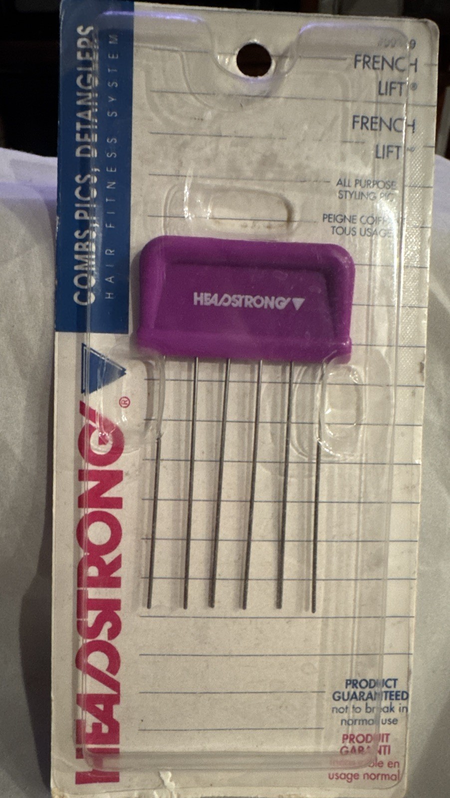 Vintage Headstrong Comb Hair Pic Hot Purple NOS