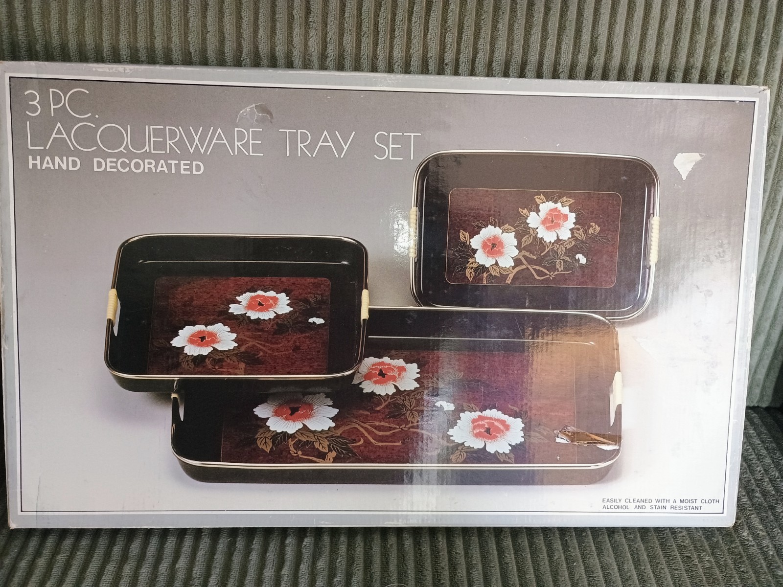 Vintage Japanese Lacquerware Trays Set Of 3 Vintage Japanese Lacquerware Trays Set Of 3