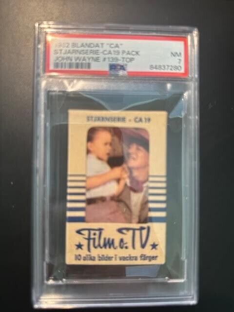 1962 Dutch Gum Card Set #139 JOHN WAYNE Holding Little Girl  PACK  PSA 7