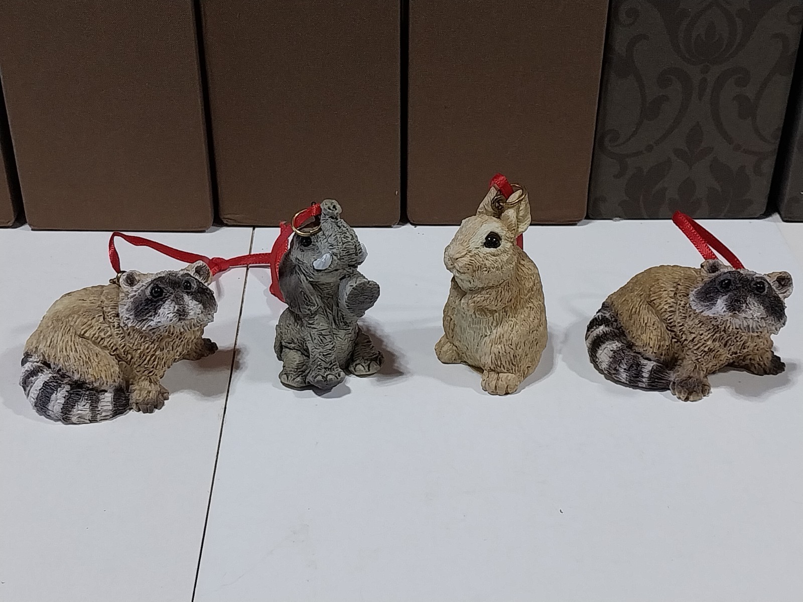 Stone Critters Littles Ornaments-Lot Of 4-With Boxes-Close Out Pricing
