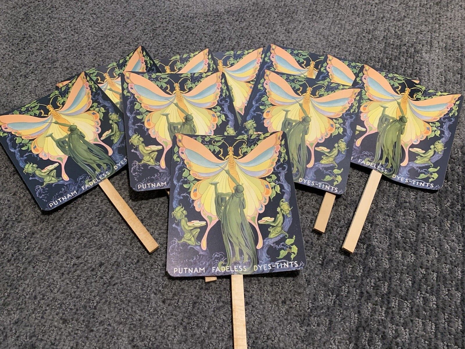 Vintage Putnam Dye Advertising Fans (Lot - 10)