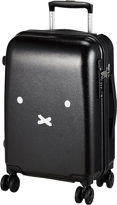 Miffy Carry-on Spinner Suitcase Face Design 21in Black Silver Luggage Rabbit JP