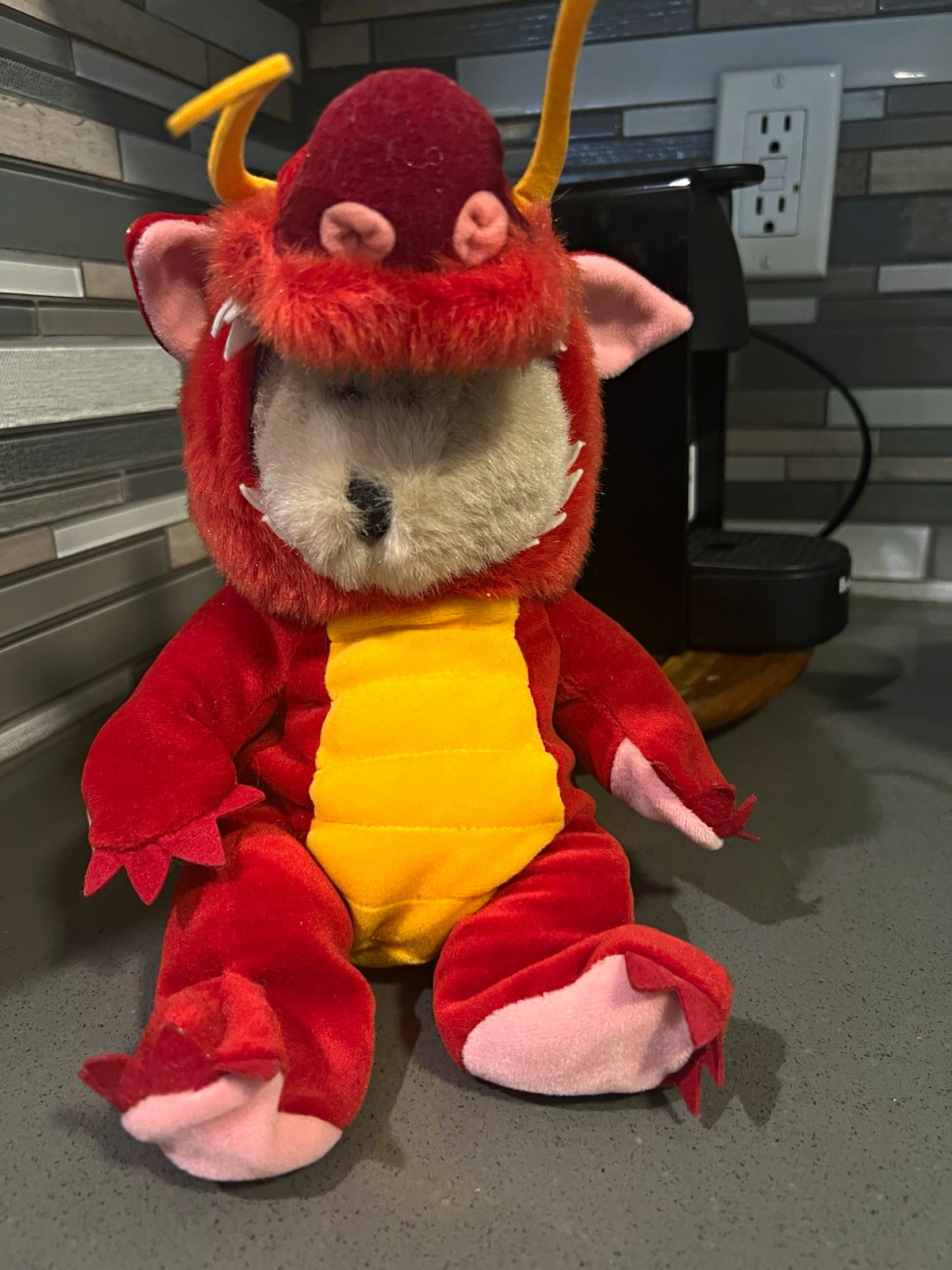 Starbucks Bearista Bear Collection Year of the Dragon 2000 Red Plush RARE