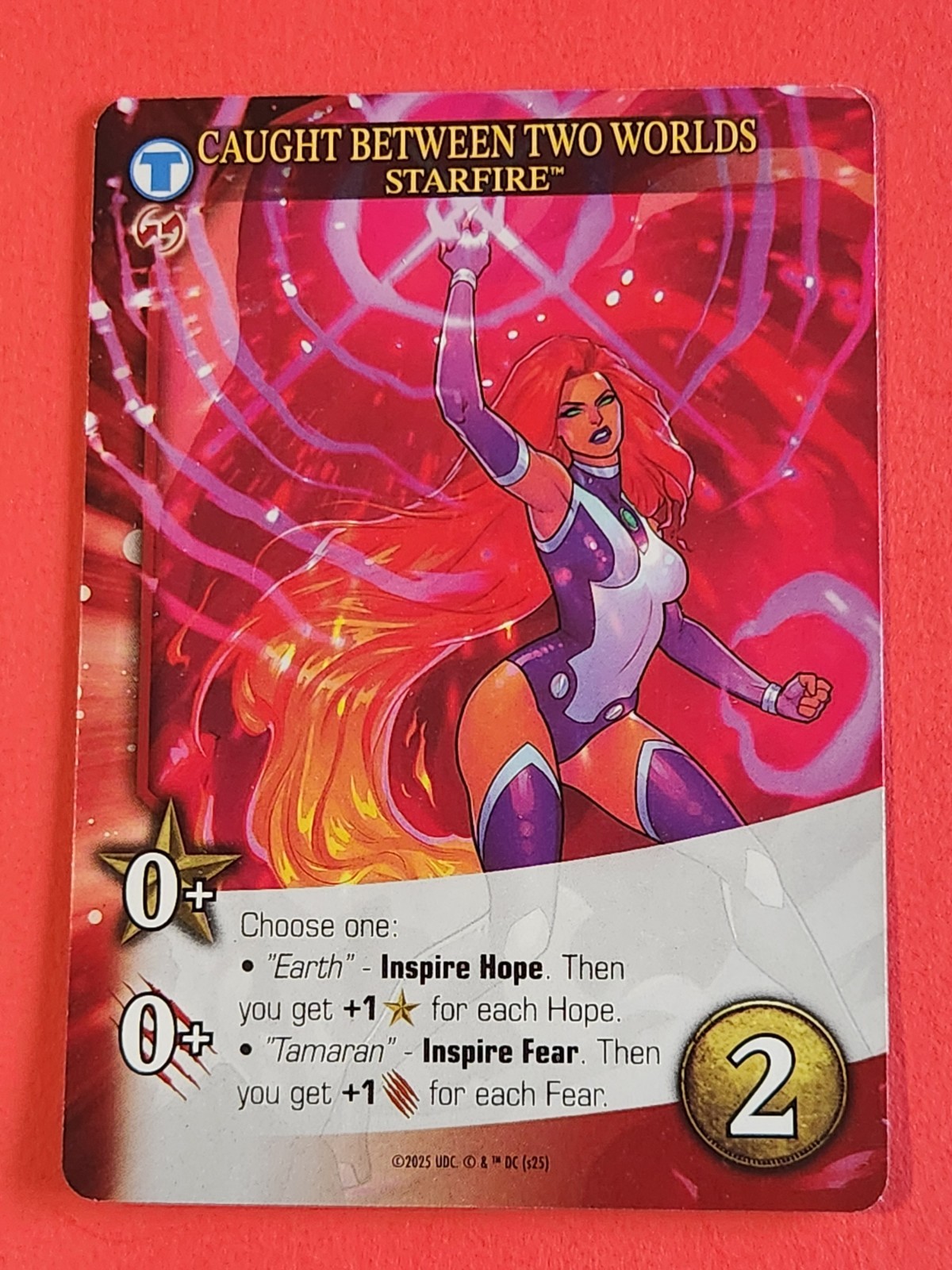 STARFIRE Upper Deck DC Legendary CAUGHT BETWEEN TWO WORLDS