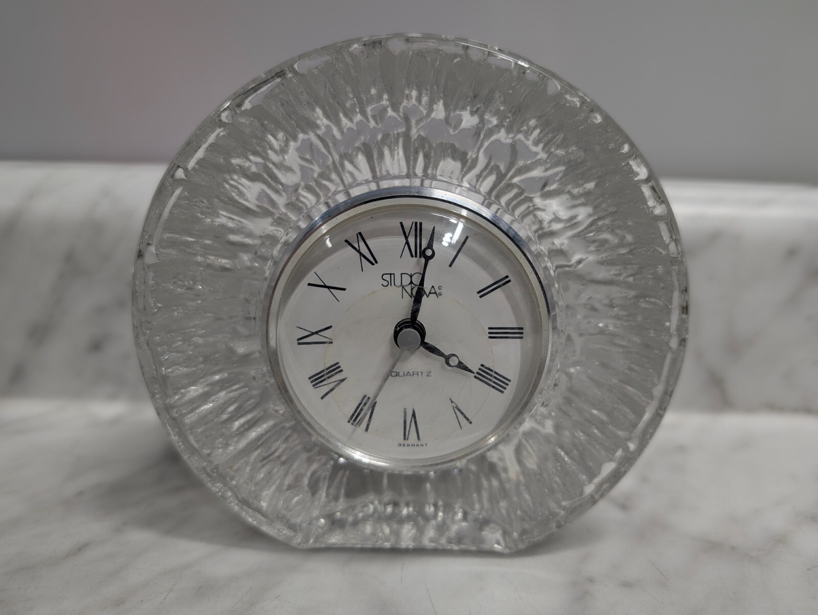 Studio Nova Crystal Clock - Glass, Radial, Desk Table, Quartz Movement, Germany