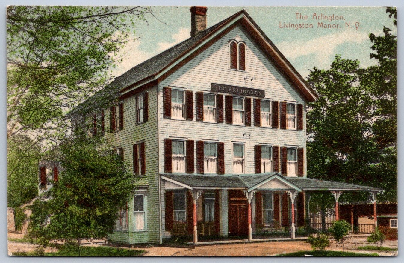 K48/ Livingston Manor New York Postcard c1910 The Arlington Hotel 269