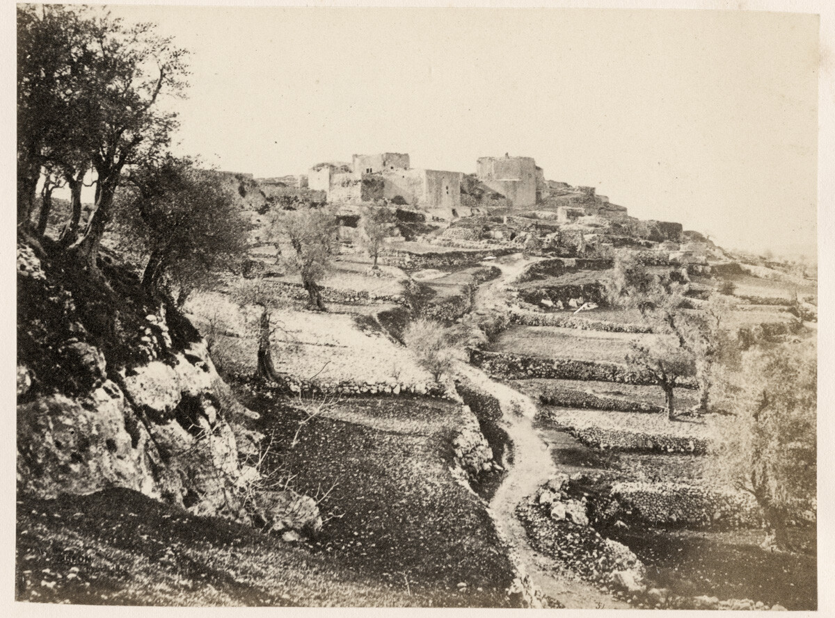 c.1862 PHOTO - MIDDLE EAST FRANCIS BEDFORD - GIBEON AL JIB PALESTINE (ISRAEL)