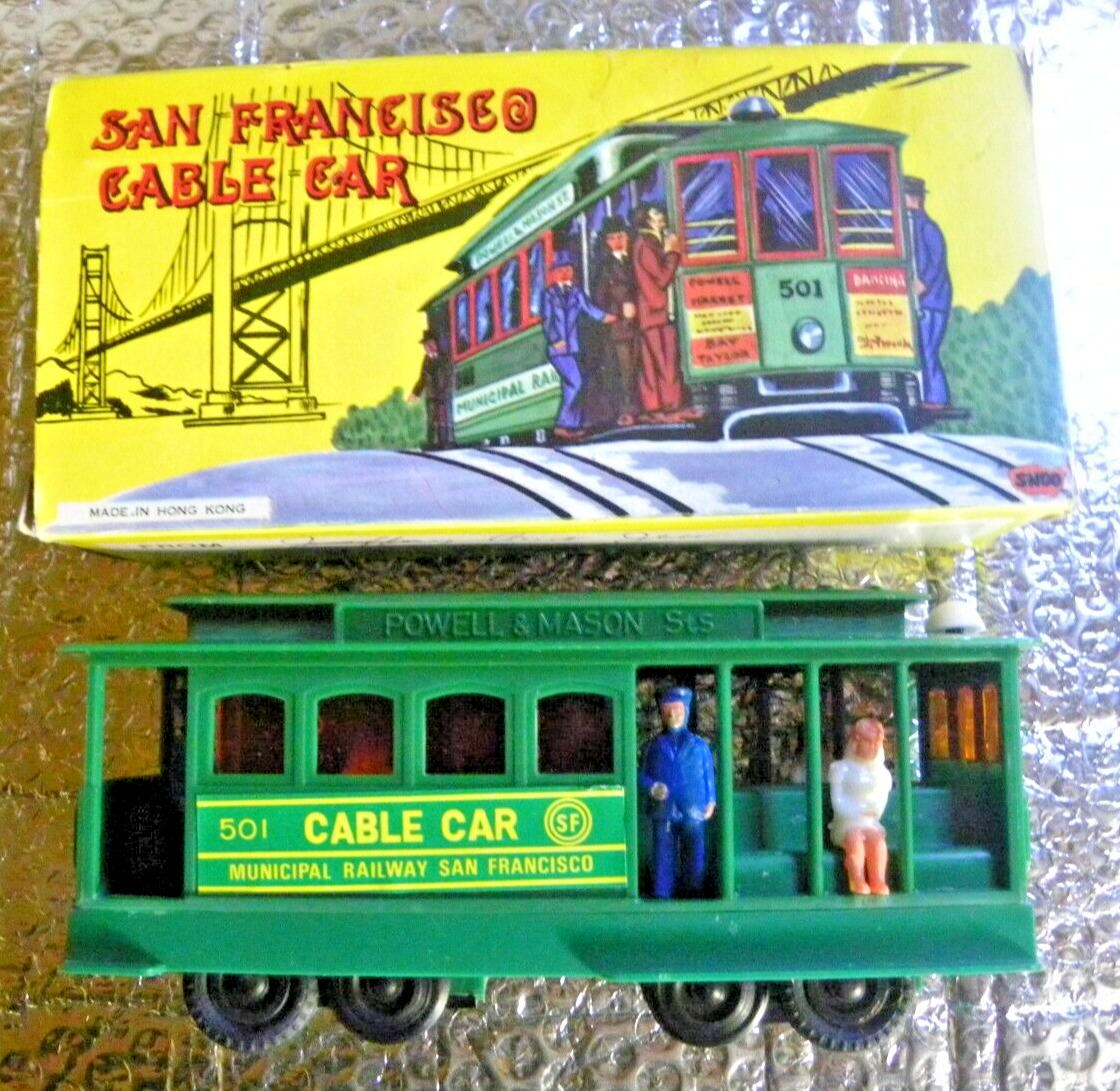 Plastic San Francisco Cable Car 501 Friction Toy Original Box Made in Japan
