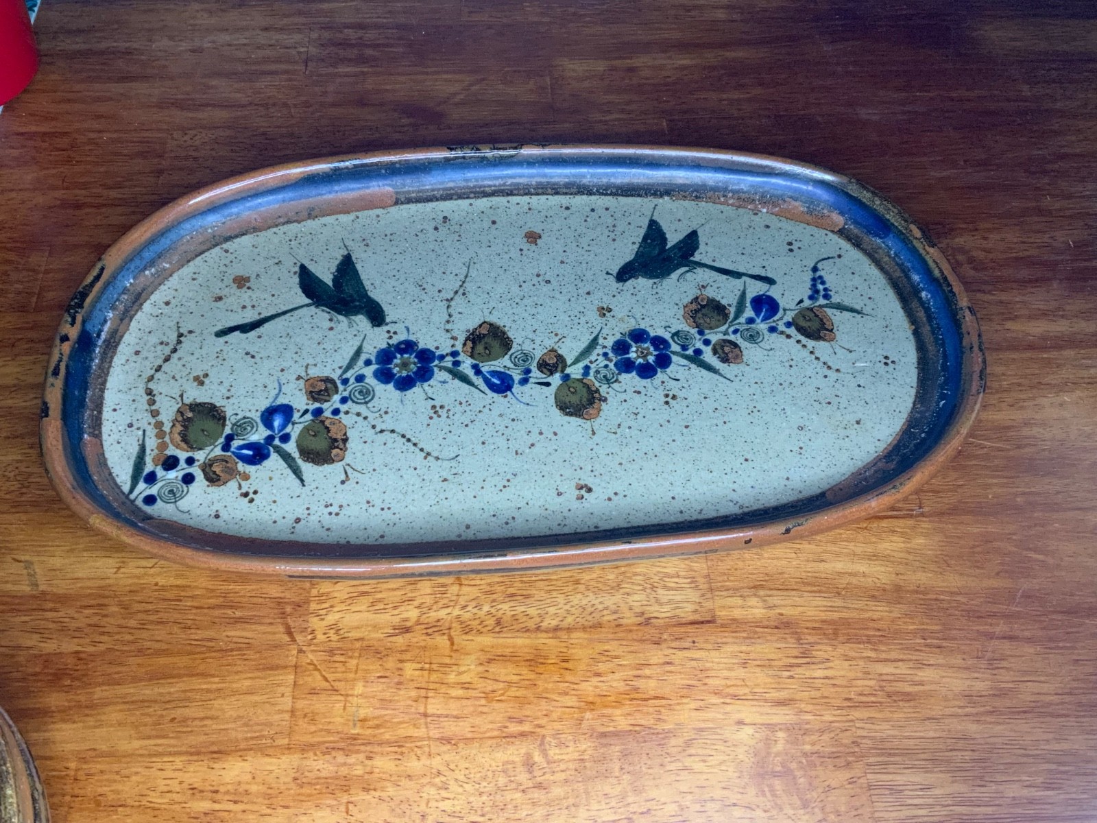 Vintage Tonala Mexico Pottery Platter 17\ Vintage Tonala Mexico Pottery Platter 17\