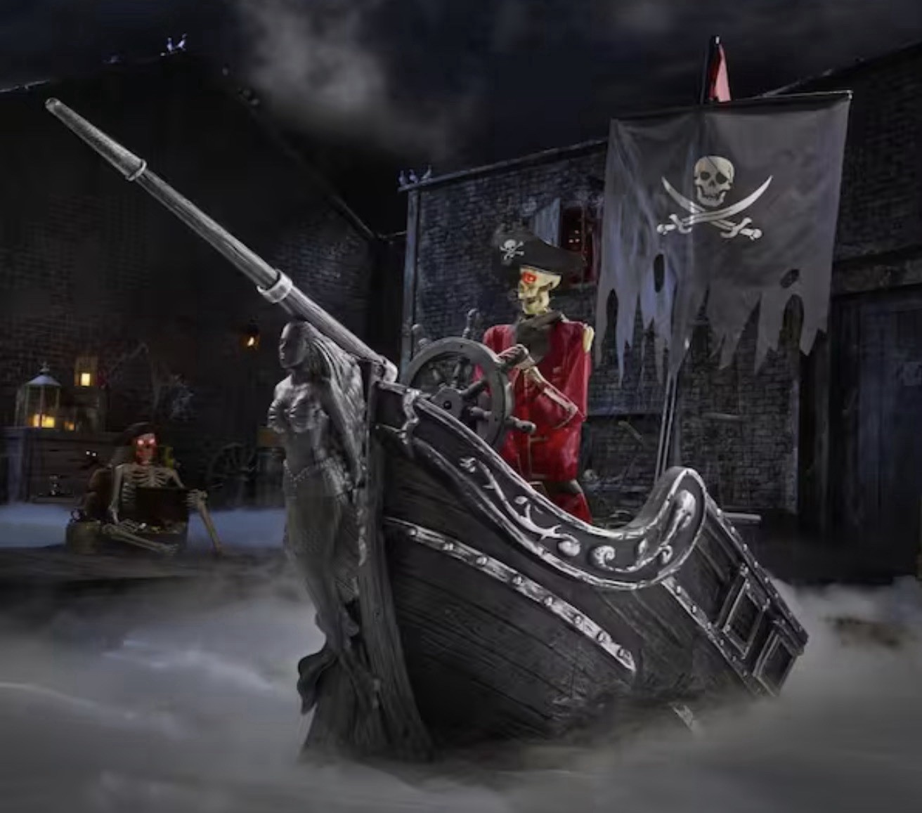 9.5 FT Dead Water Giant-Sized Animated LED Pirate Ship NEW PROP 2026