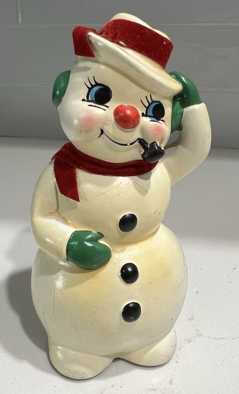 HTF Vintage Commodore Japan Smokey the Snowman Original Foil Sticker Intact VGVC