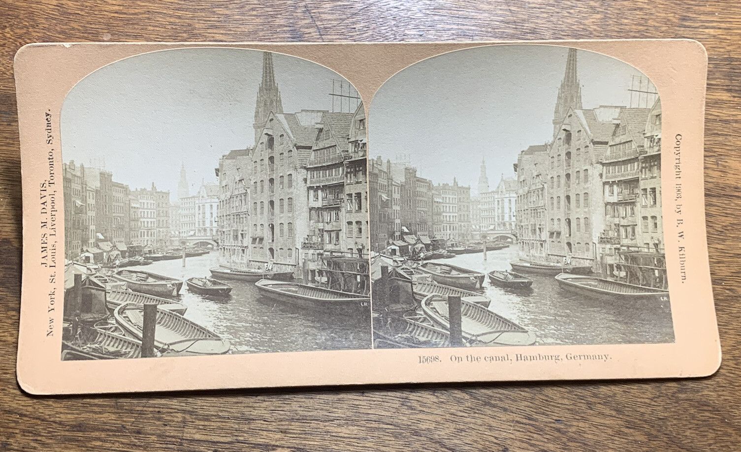 Stereoview Hamburg Germany ~ Port Canal Boats Water Old Photo Stereoview Hamburg Germany ~ Port Canal Boats Water Old Photo