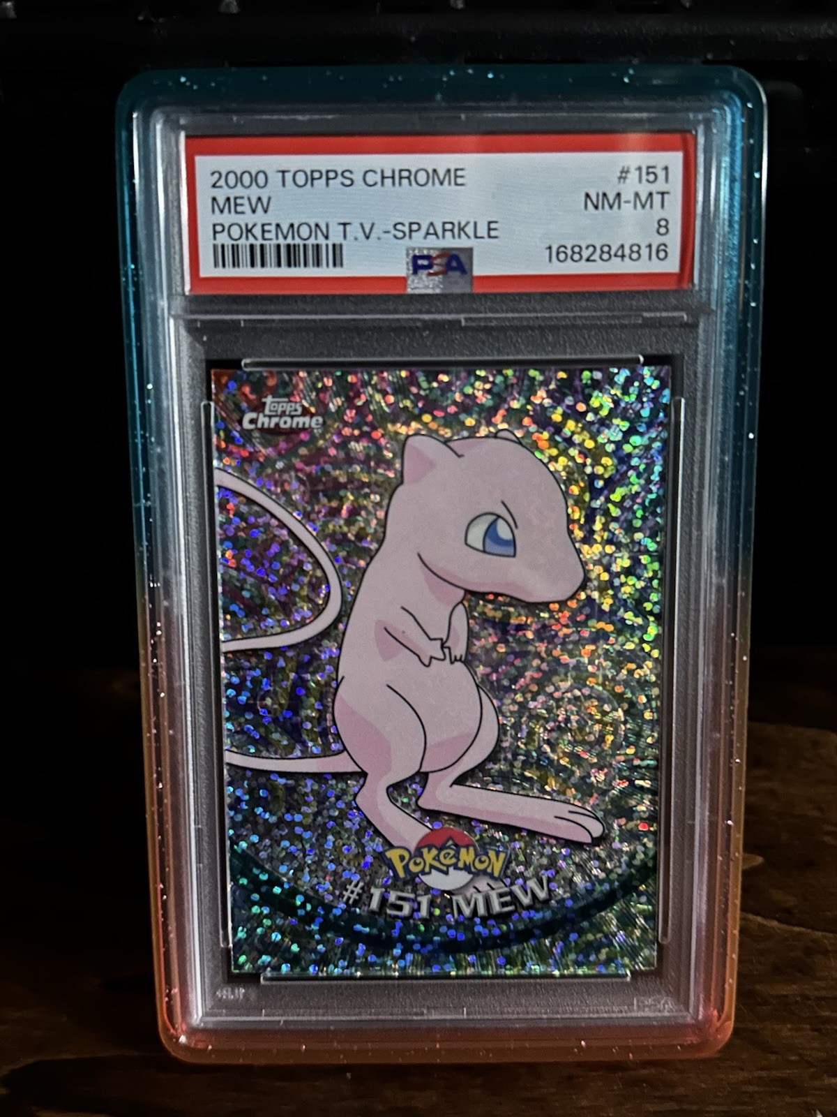 Topps 2000 Topps Chrome Pokémon T.V. Sparkle Mew #151 PSA 8 Cert 168284816