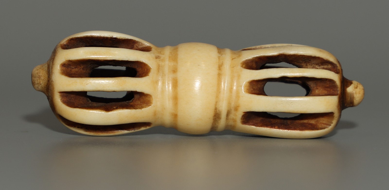Real Nice Tibet 19/20th Century Old Antique Buddhist Yak Bone Mini Vajra Dorje