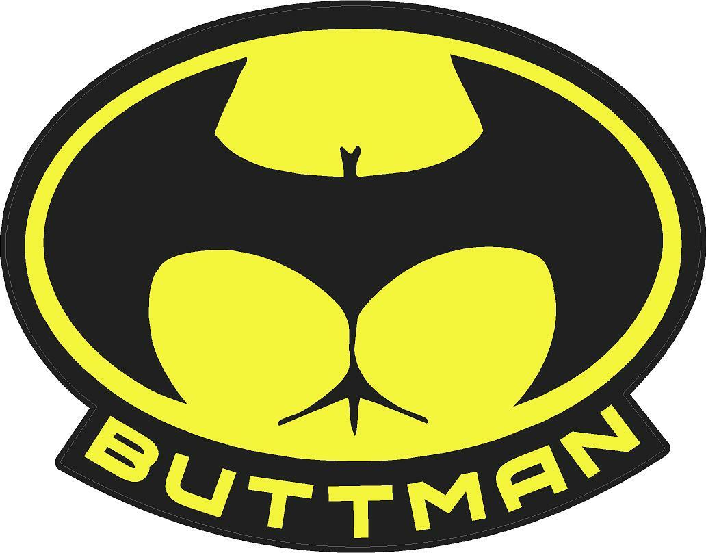 Funny Buttman Superhero Hardhat Helmet Vinyl Sticker Decal Funny Buttman Superhero Hardhat Helmet Vinyl Sticker Decal