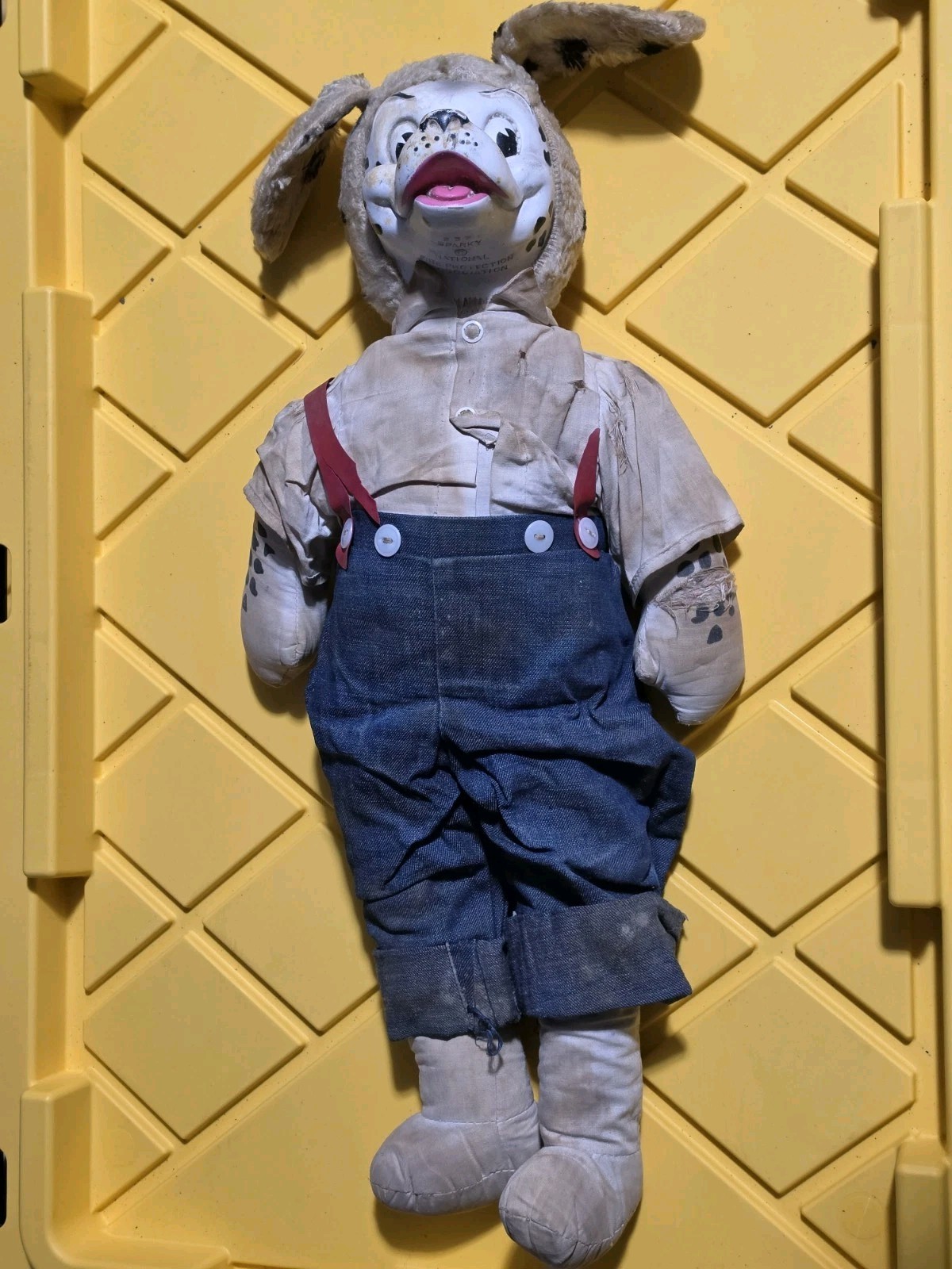 Vintage Sparky National Fire Protection Association Cloth Doll Rubber Face 20\