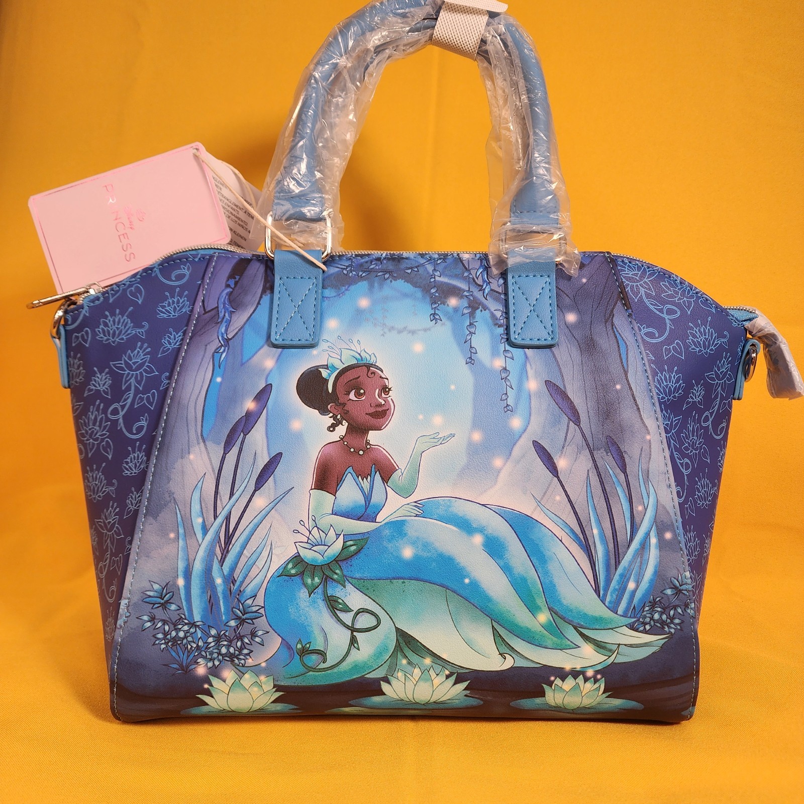Loungefly Disney The Princess And The Frog Tiana Firefly Satchel Blue Handbag Loungefly Disney The Princess And The Frog Tiana Firefly Satchel Blue Handbag