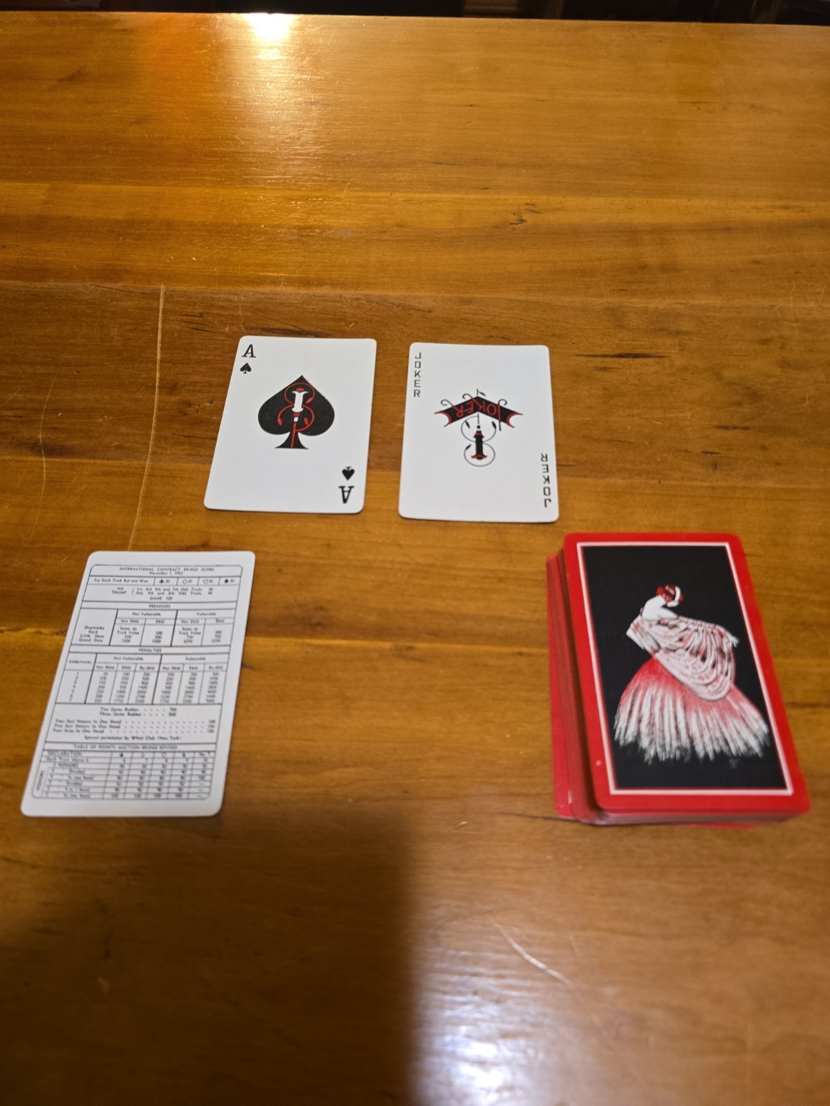 Vintage 1930s Club Madeira Cards Of Distinction Bridge Deck Art Deco Dancer Back