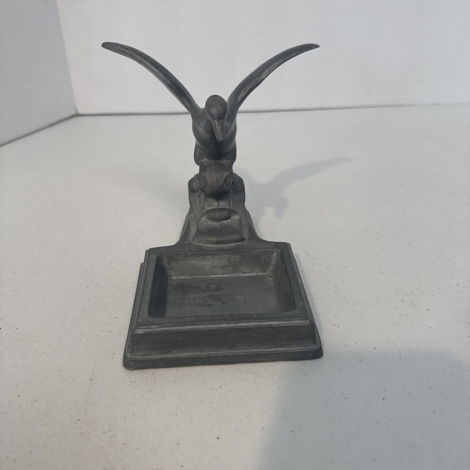 1920s-30s FRANKART Art Deco Duck Ashtray Gray No Insert