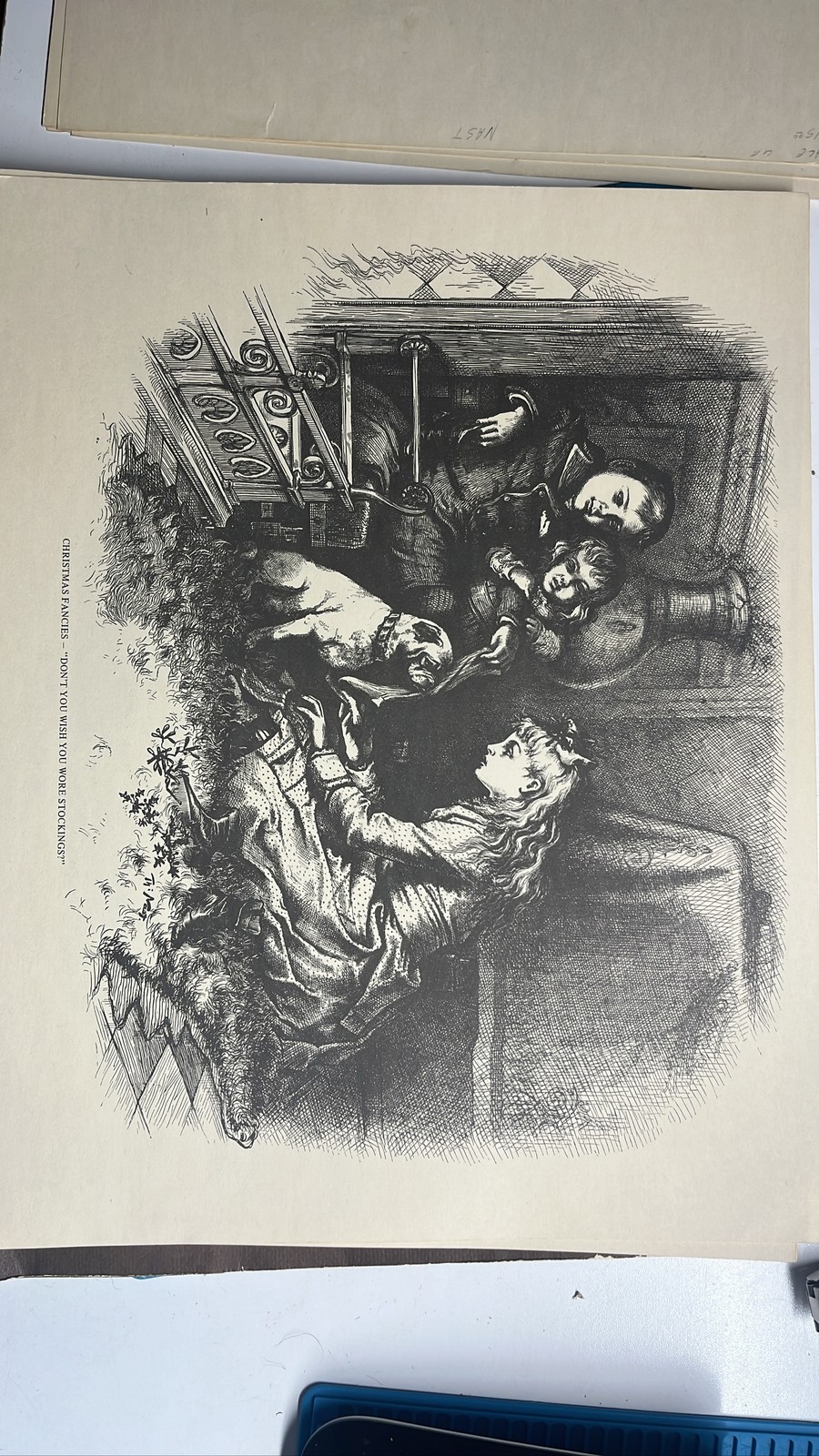 Thomas Nast Christmas Fancies 1881 Harpers Weekly Wood  1970 Print