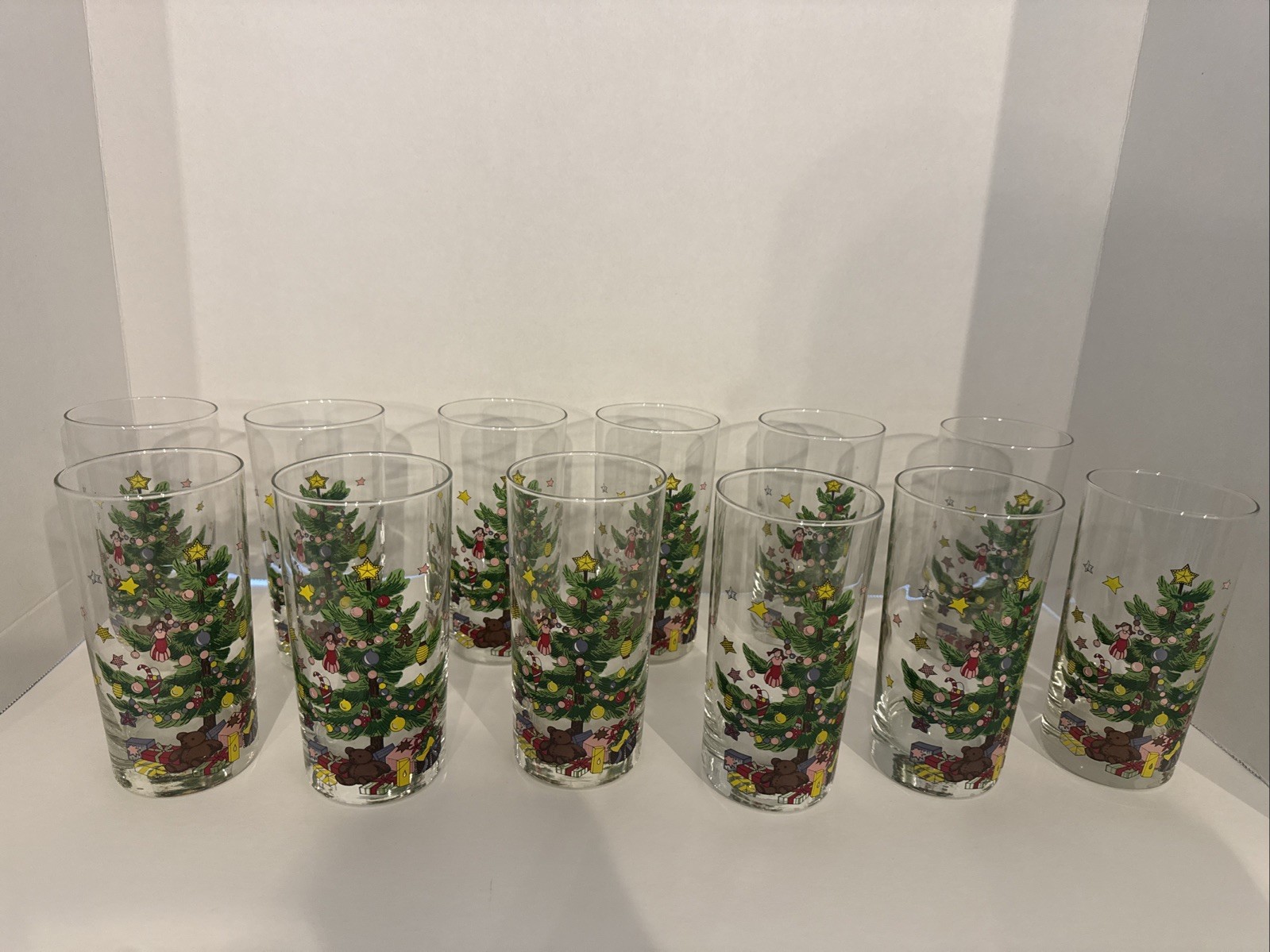 Nikko High Ball Glasses Happy Holiday Pattern-12 oz.