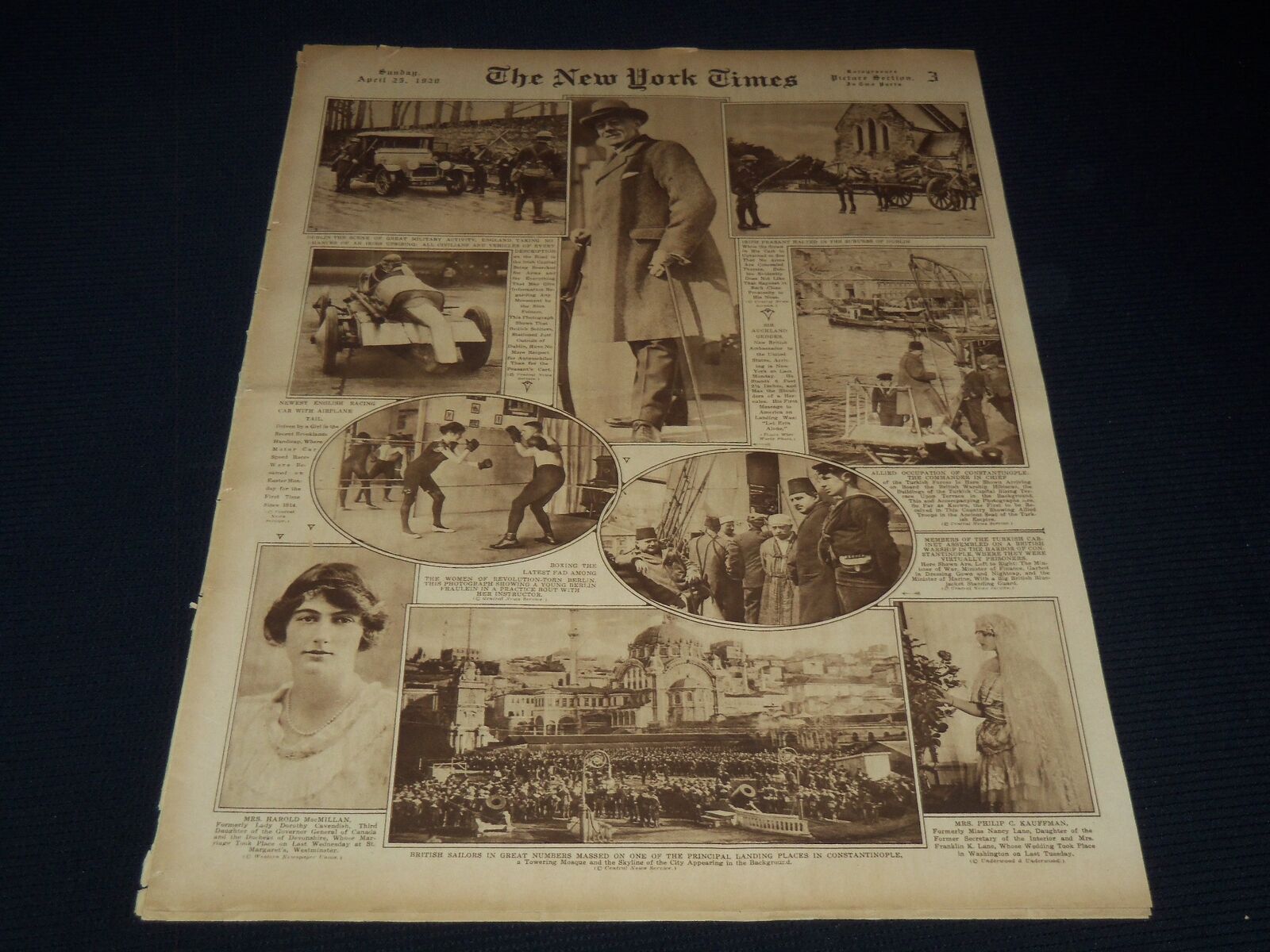1920 APRIL 25 NEW YORK TIMES PICTURE SECTION - DUBLIN IRELAND - NT 9505