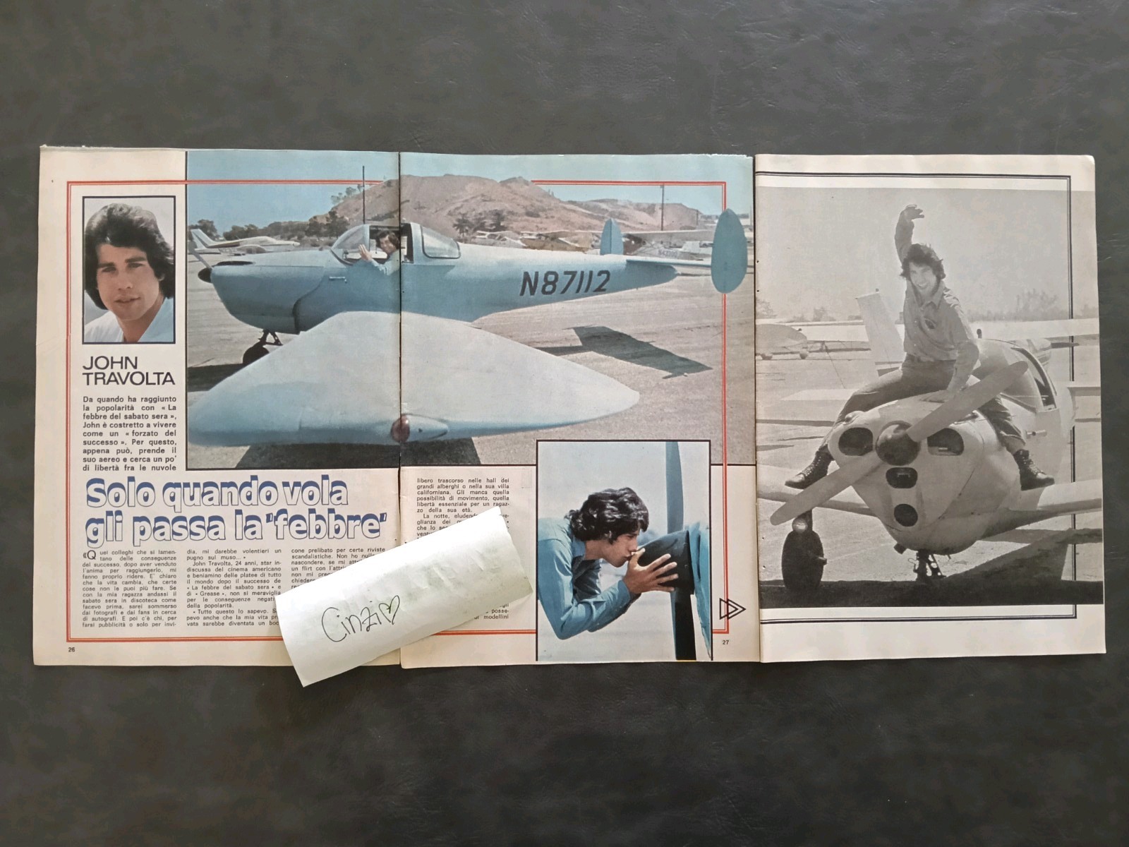JOHN OVERVOLTA Clipping Cutout 1977 VINTAGE JOHN OVERVOLTA Clipping Cutout 1977 VINTAGE
