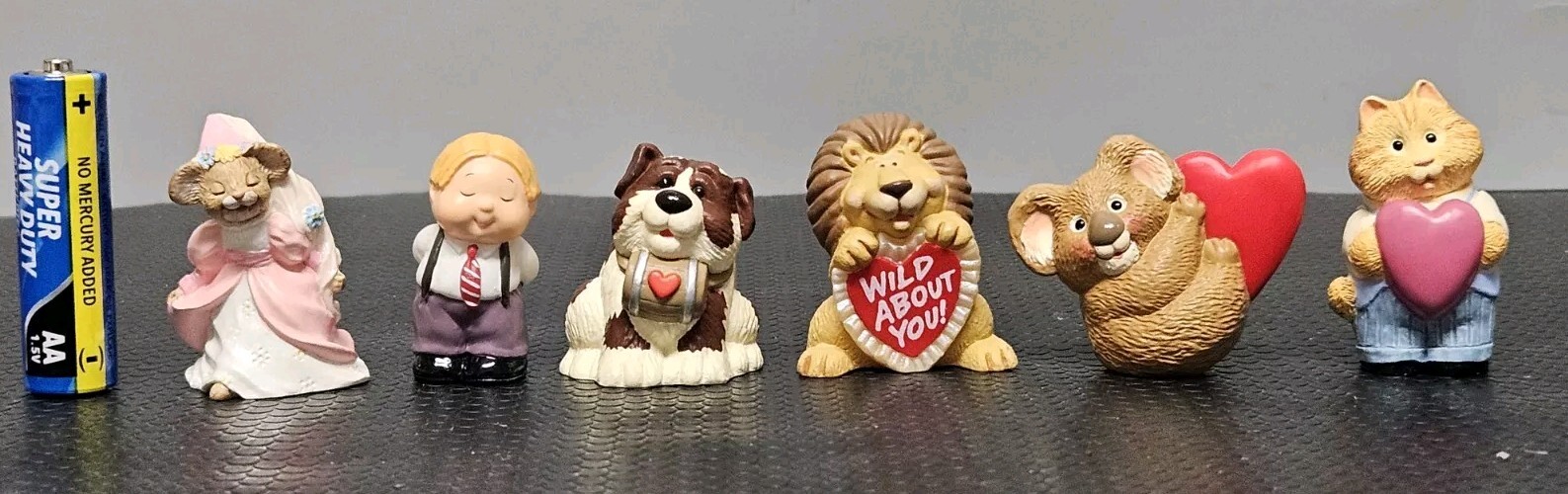 Vintage Merry Miniatures Valentines Day- Lion, Dog, Cat, Koala, Princess, Man Vintage Merry Miniatures Valentines Day- Lion, Dog, Cat, Koala, Princess, Man