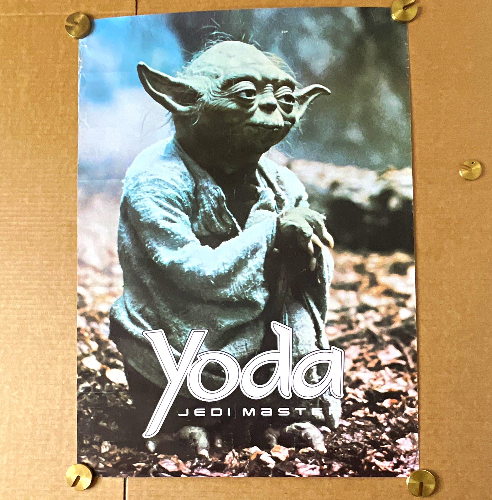 Rare vintage 1980 Yoda Jedi master poster Star Wars 20 x 28 