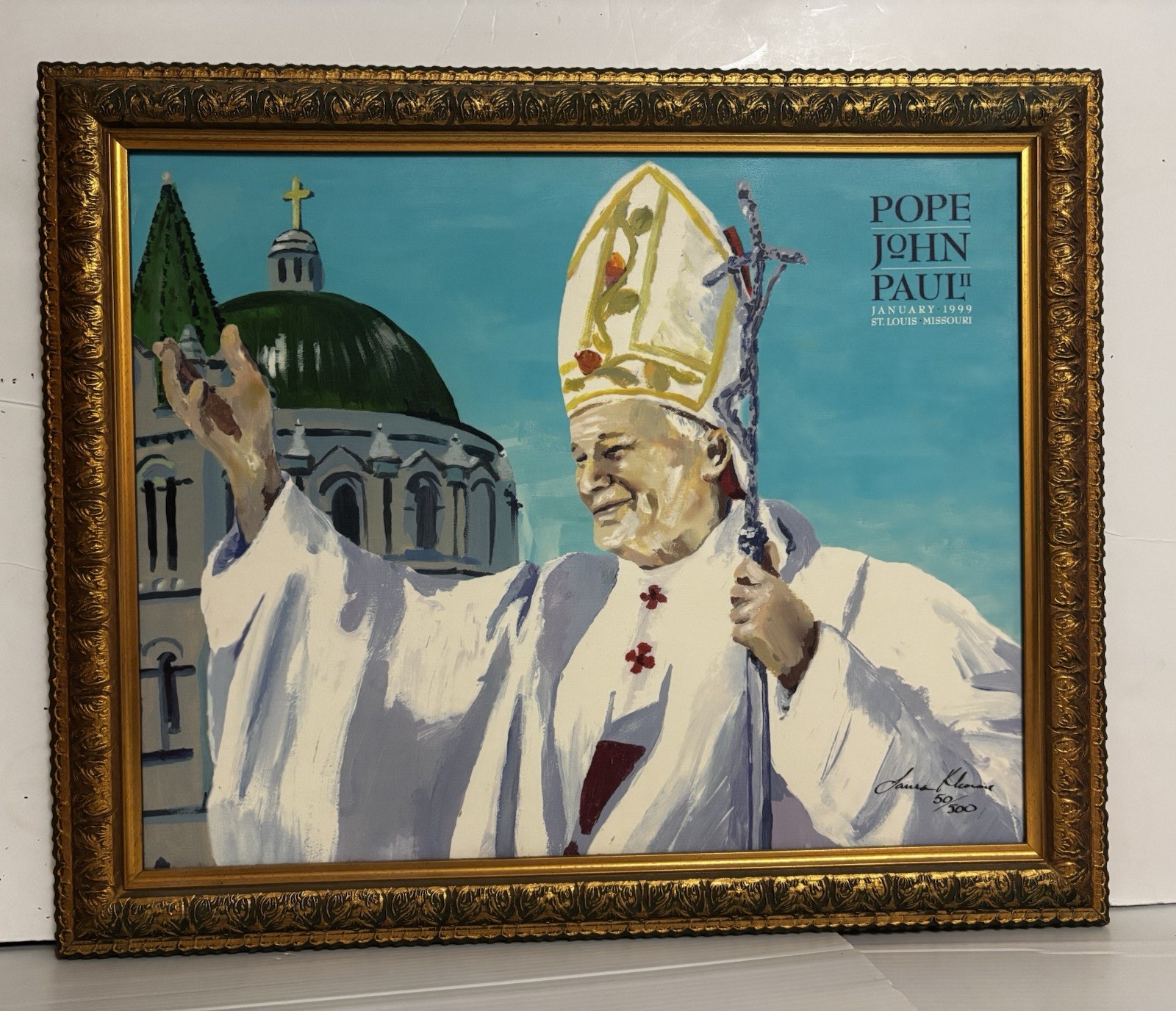 Pope John Paul St. Louis MO January 1999 Papal Visit Commemorative Canvas Print