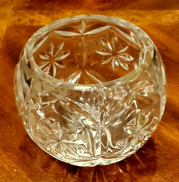 24% LEAD CRYSTAL BOWL/VASE~ FINE BOHEMIAN CRYSTAL~TELEFLORA GIFT- CZECH REPUBLIC