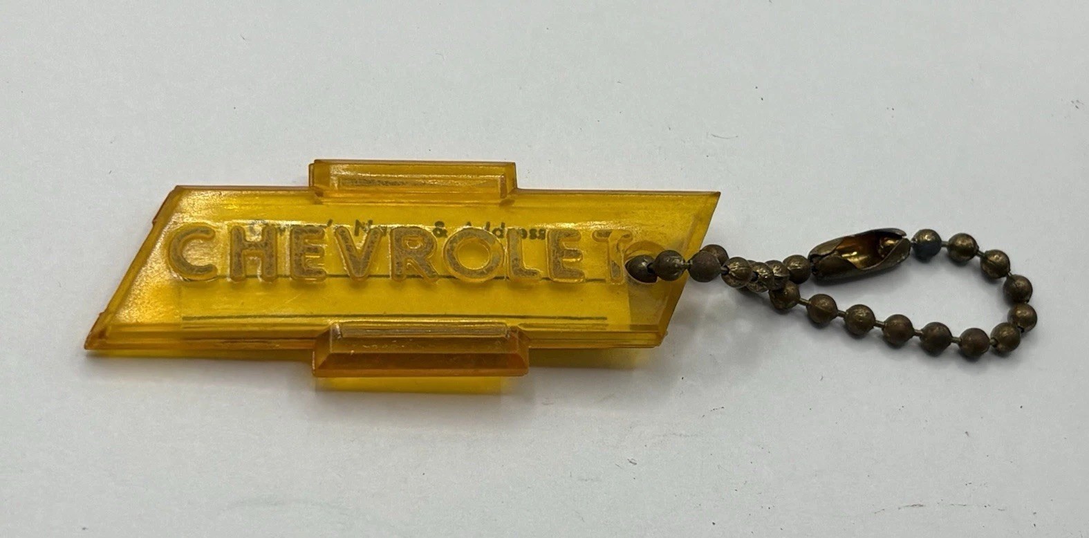 Old Chevy Vintage Amsterdam, NY. Chevrolet Automobile Advertising Keychain Fob