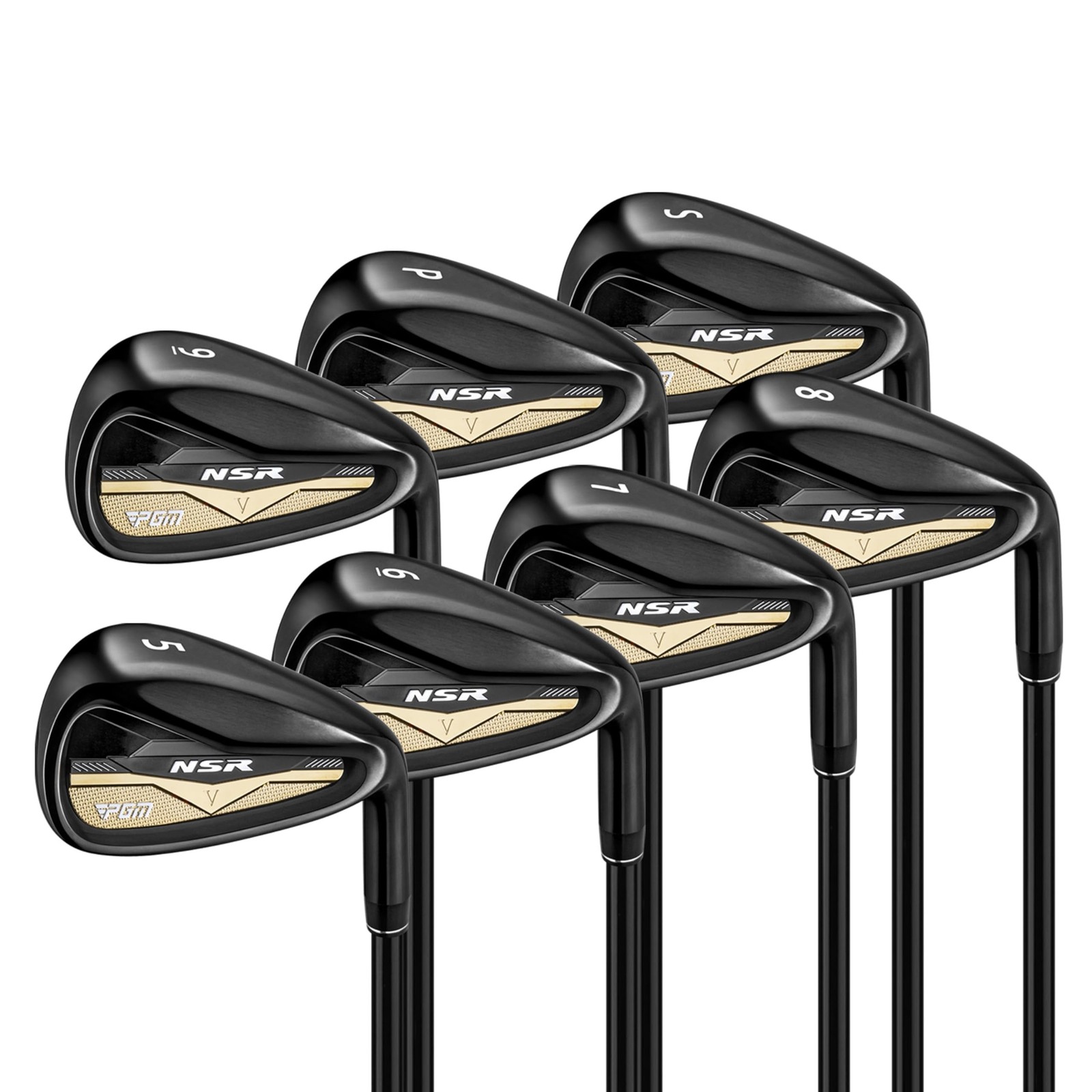 PGM NSR V Men’s Golf Iron Set 5-9 PW SW Right Handed,431 Stainless Steel Cast...