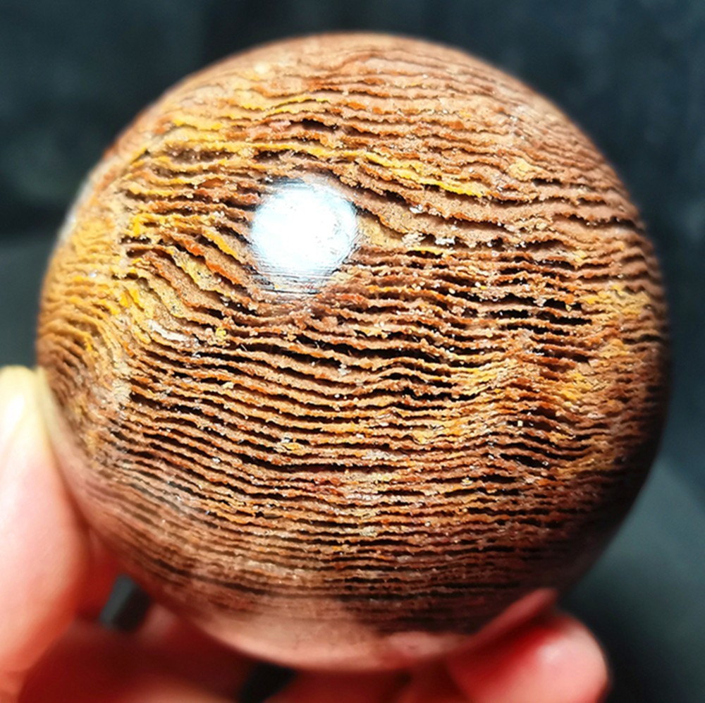 Rare 382G Natural Polished Thousand-layer Quartz Crystal Ball Healing A217